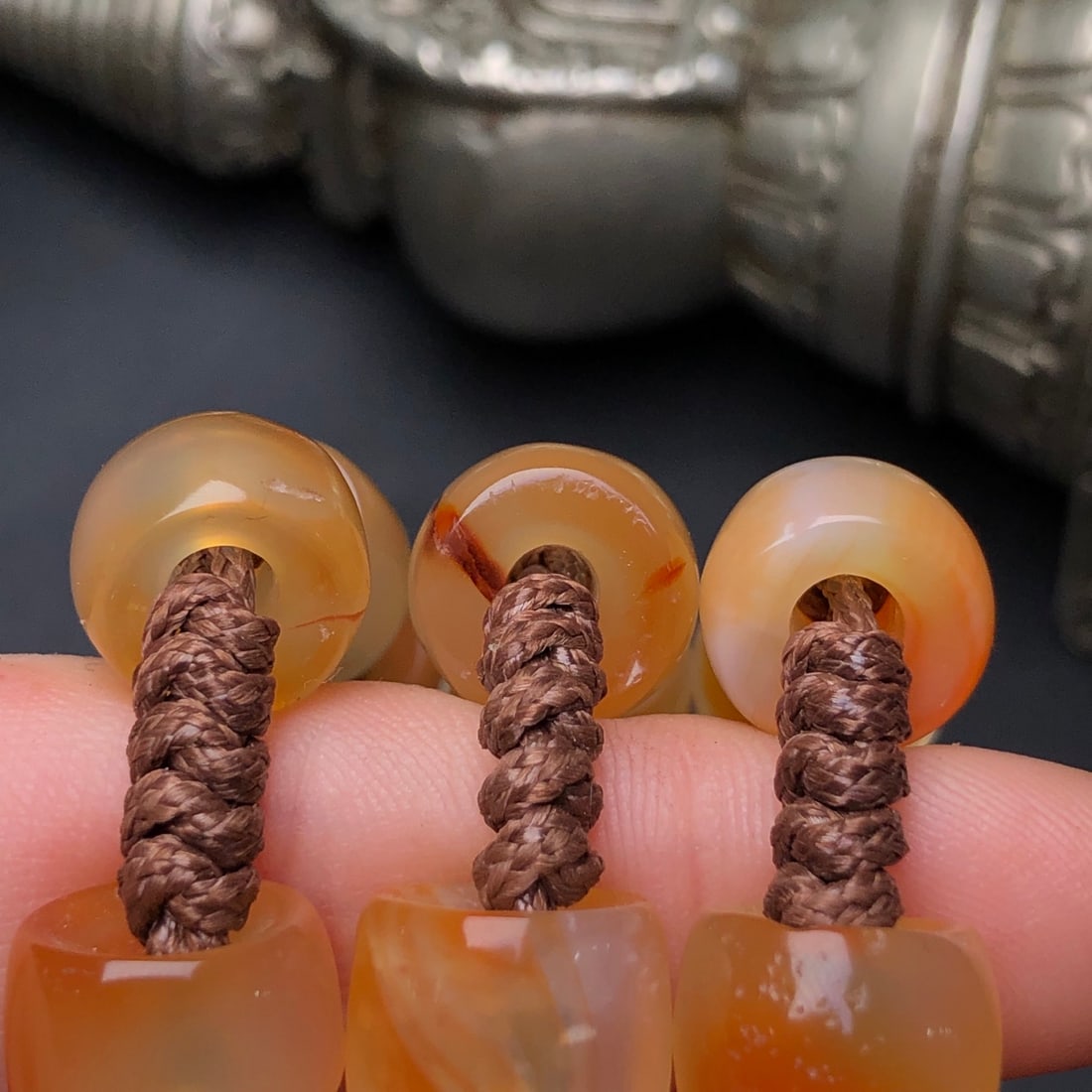 Hand knitting Agate Necklace - 9
