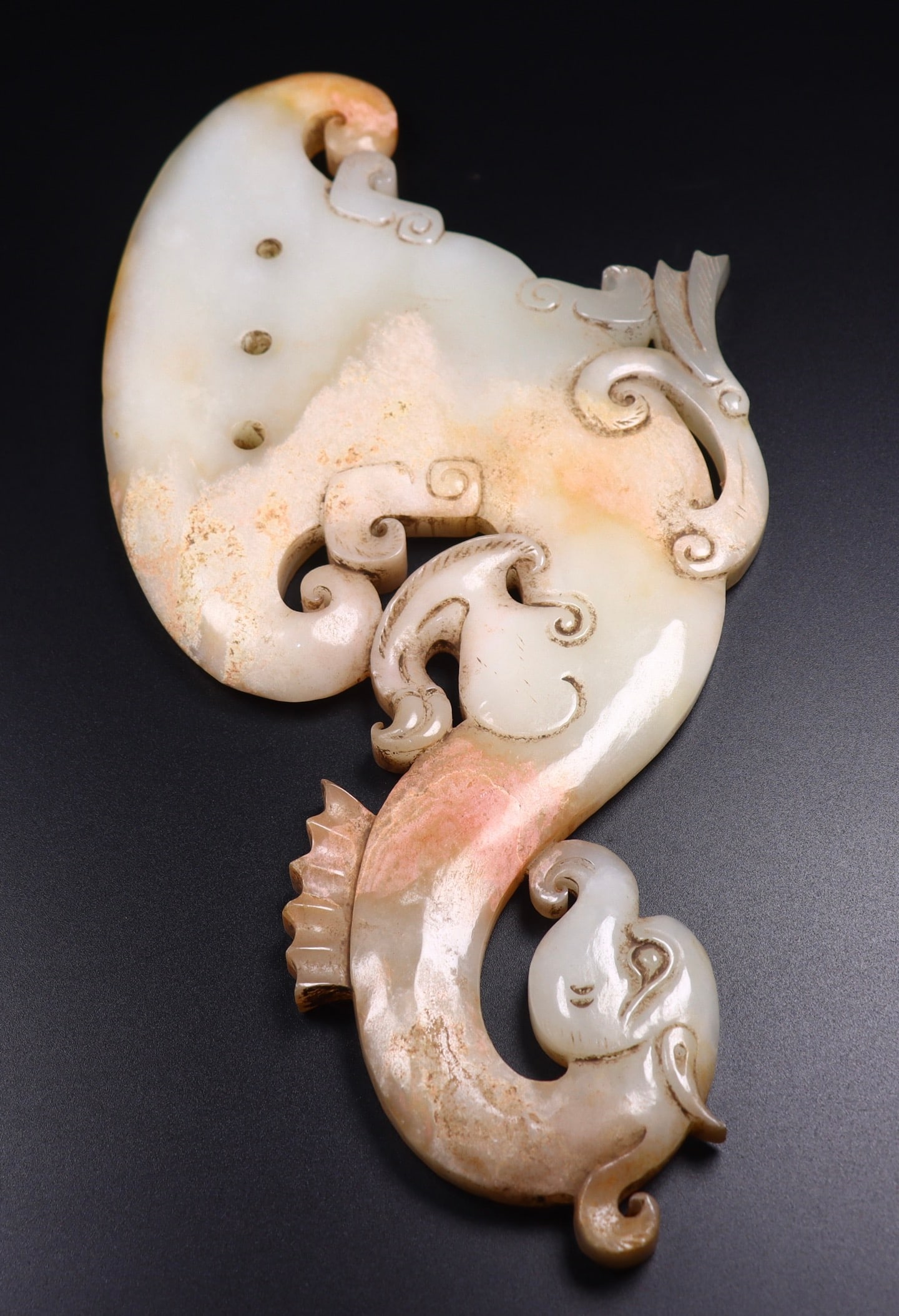 Old Heian Jade Phoenix Axe Statue - 5