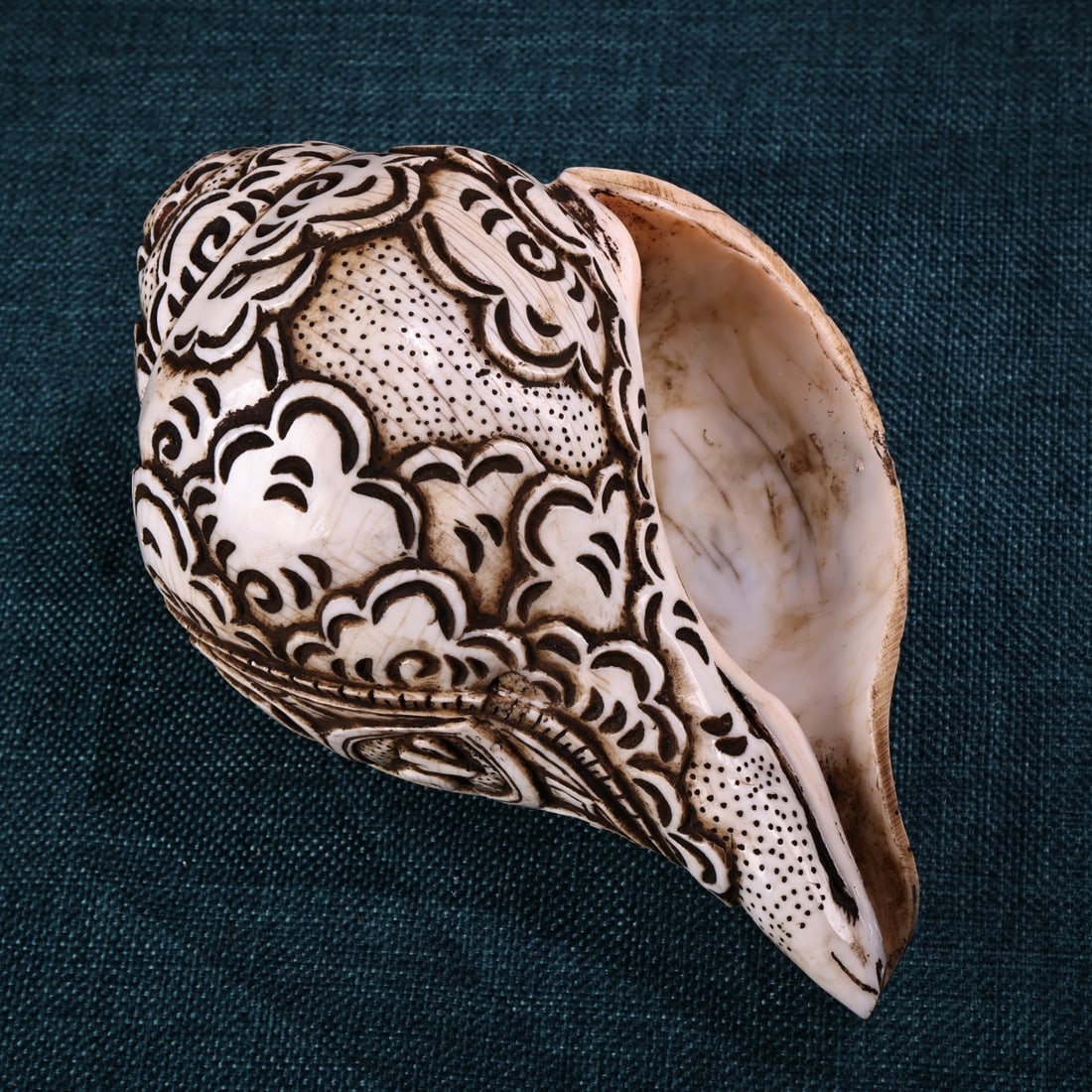 Old Tibetan Prayer Tool Conch (1 of 11)