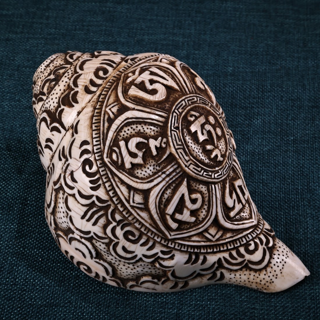 Old Tibetan Prayer Tool Conch - 3