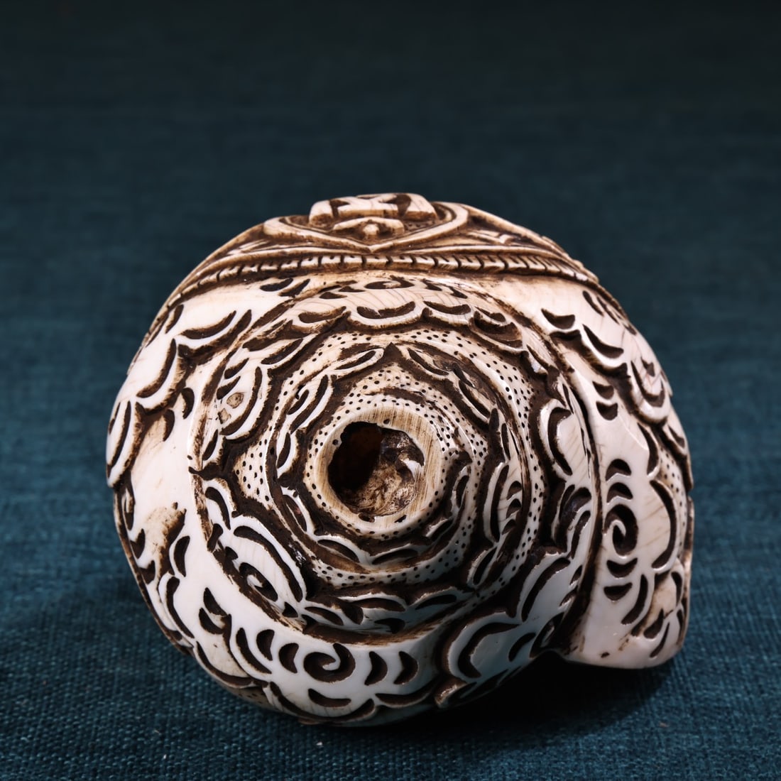 Old Tibetan Prayer Tool Conch - 4