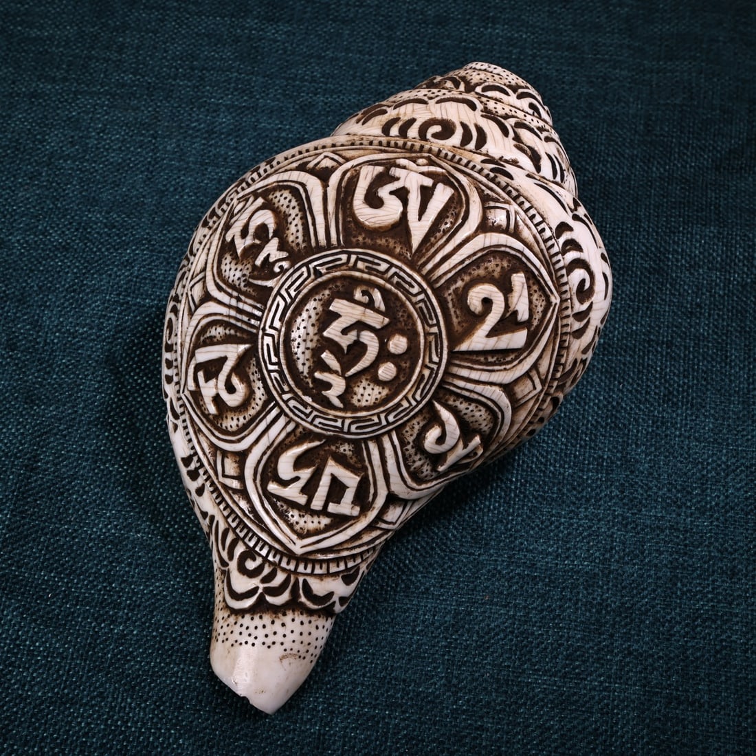 Old Tibetan Prayer Tool Conch - 5