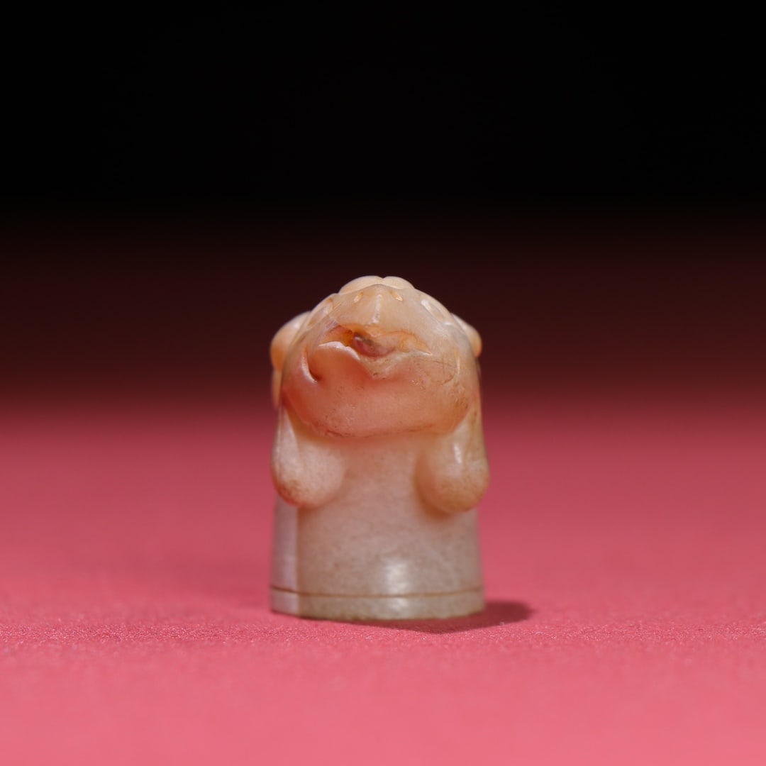 Old Hetian Jade Phoenix Head Statue - 4
