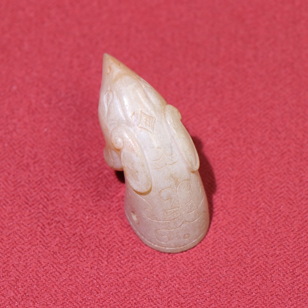 Old Hetian Jade Phoenix Head Statue - 6