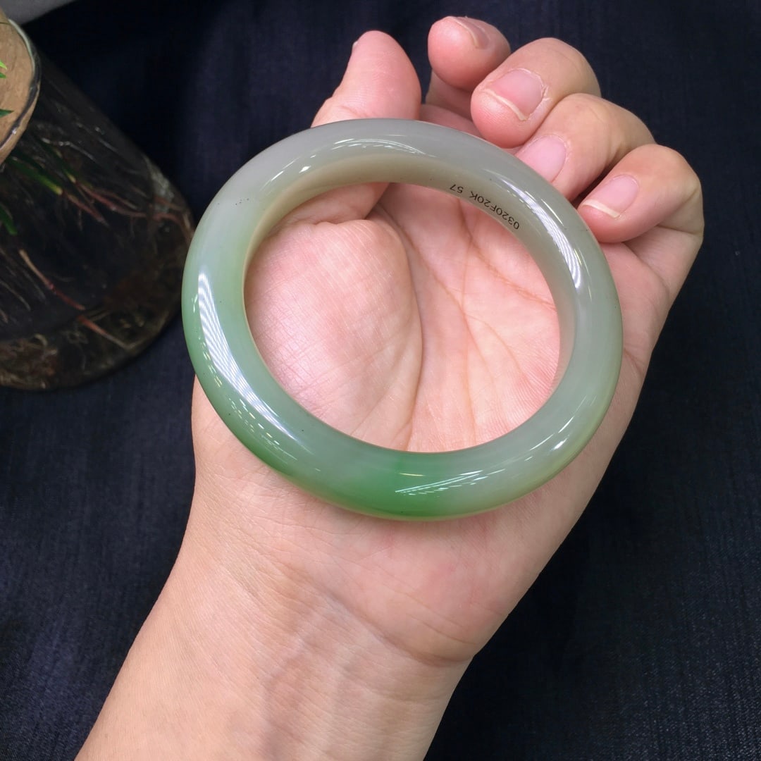 Inside Diameter 57mm Hetian Jade Bracelet - 2