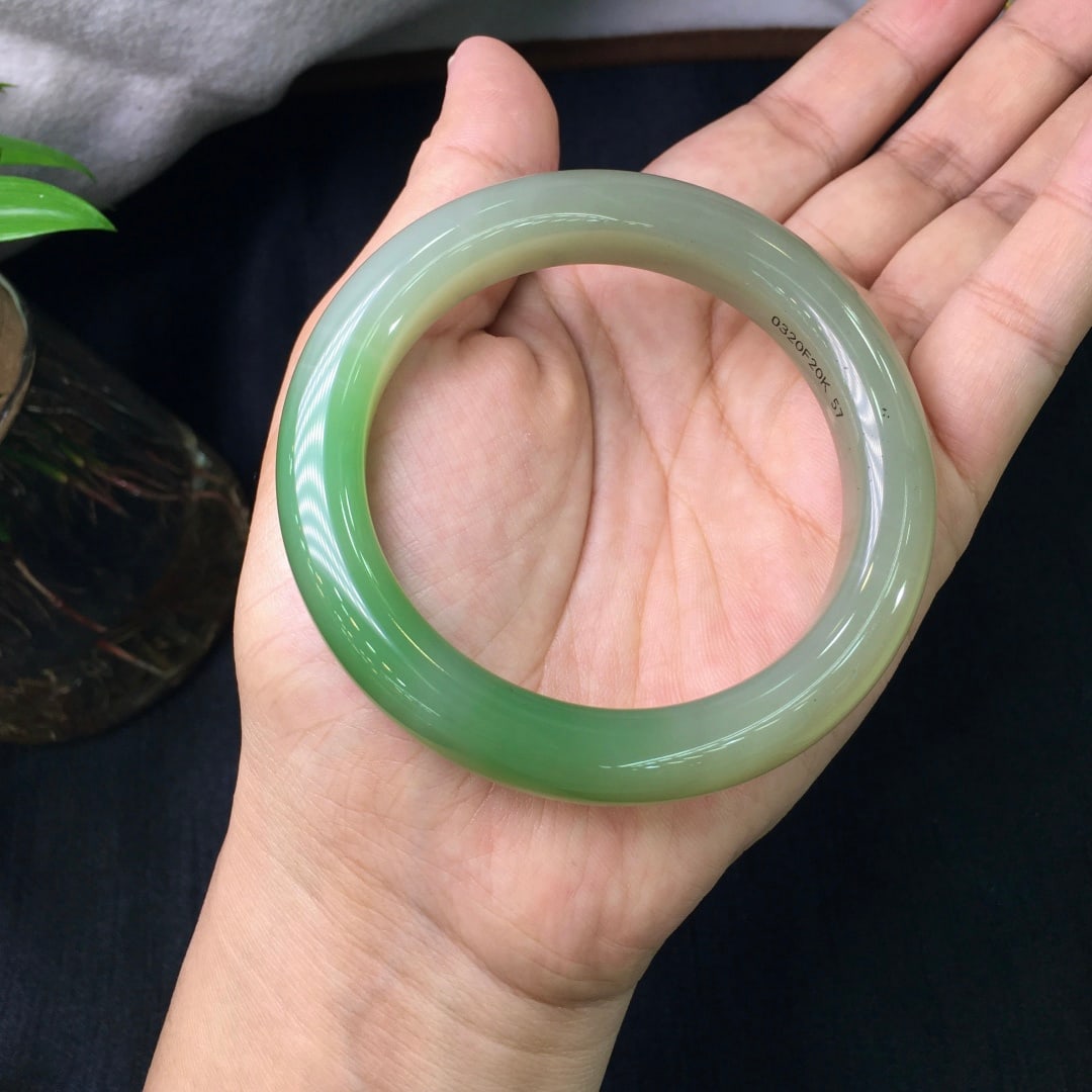 Inside Diameter 57mm Hetian Jade Bracelet - 3
