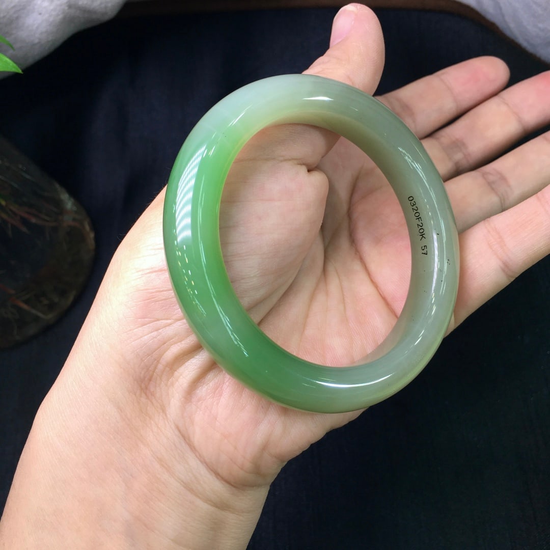 Inside Diameter 57mm Hetian Jade Bracelet - 4