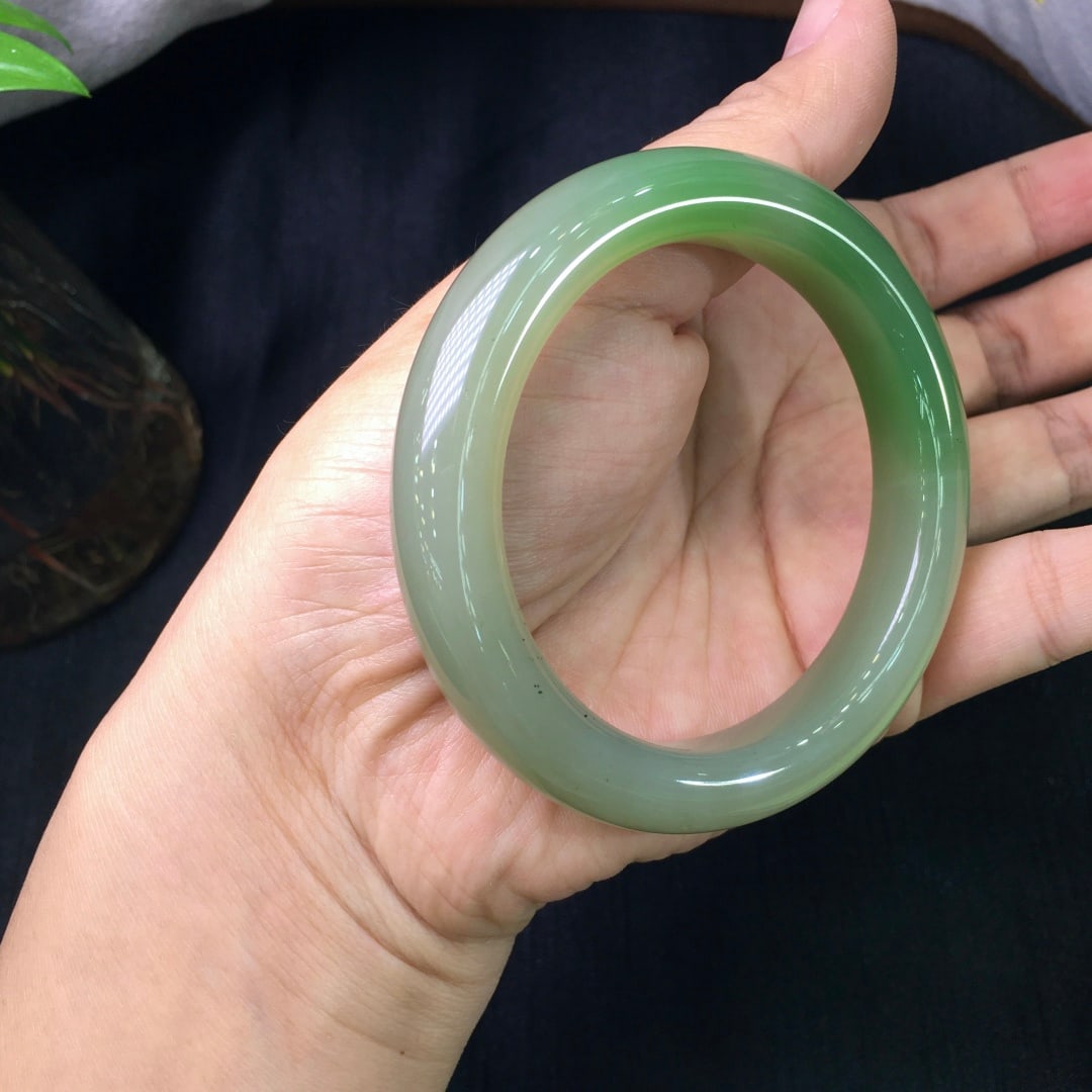 Inside Diameter 57mm Hetian Jade Bracelet - 5