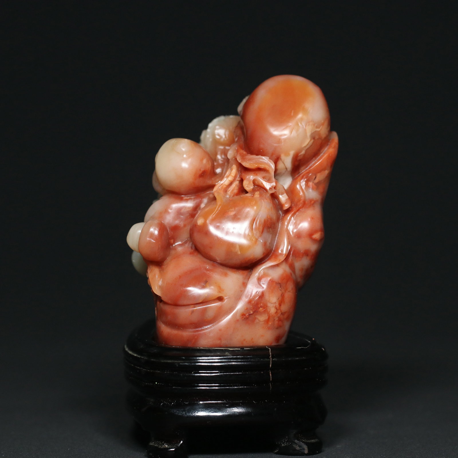 Shoushan Soapstone Hand-Carved Kid Statue - 3