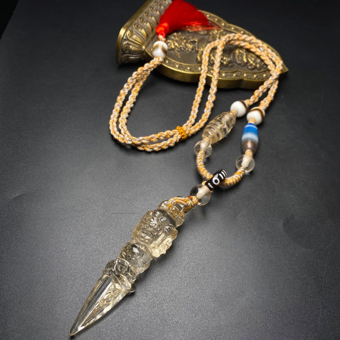 Old Crystal Pestle Xiangmo Pendant - 3
