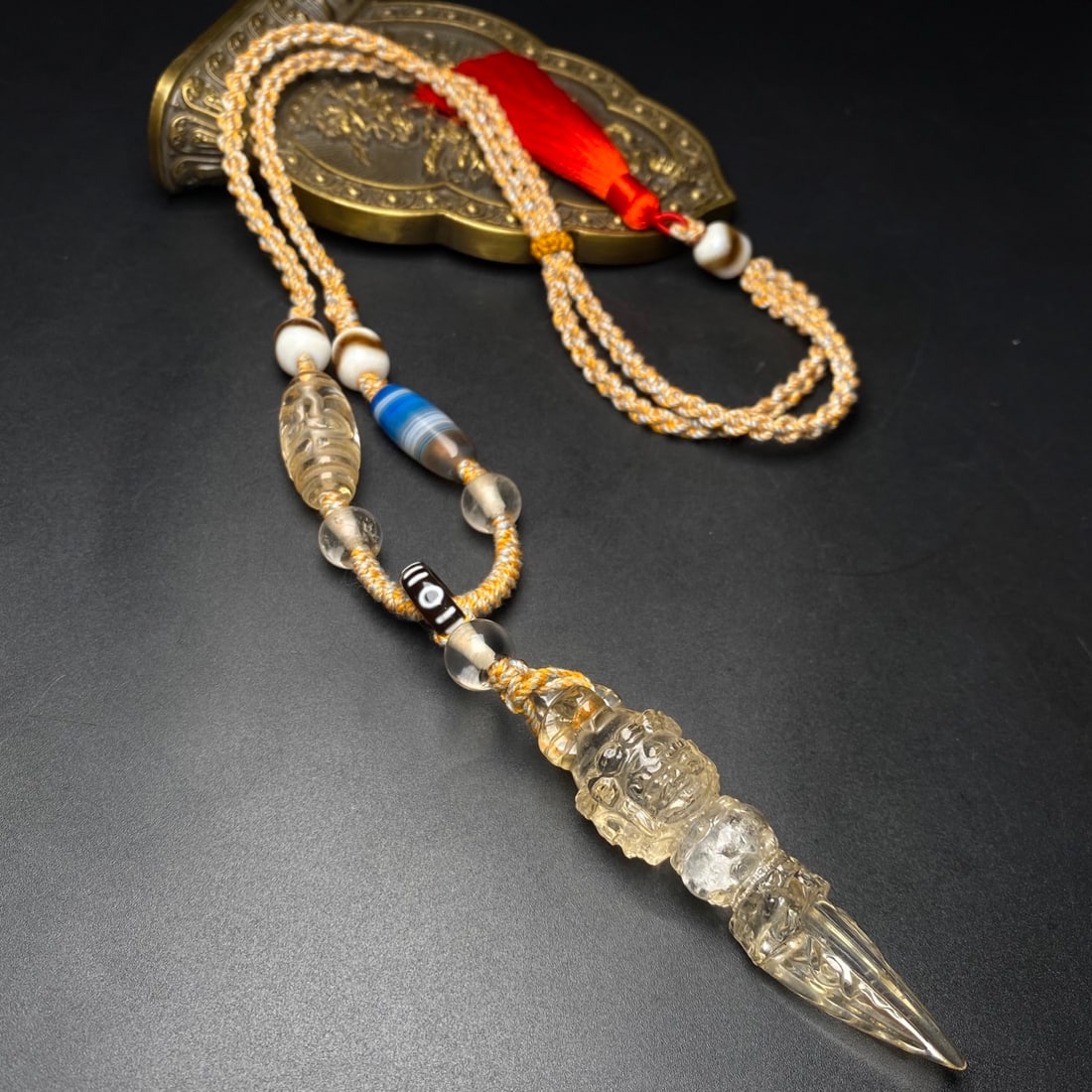 Old Crystal Pestle Xiangmo Pendant - 4