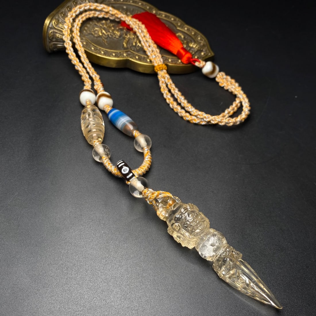 Old Crystal Pestle Xiangmo Pendant - 5