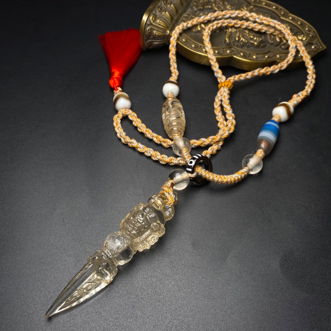 Old Crystal Pestle Xiangmo Pendant - 6