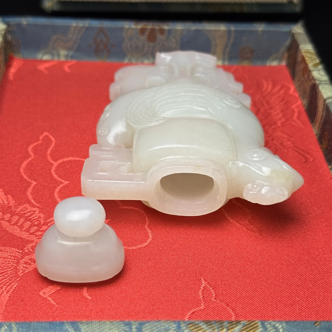 Superb Hetian Jade Phoenix Bottle Vase - 6