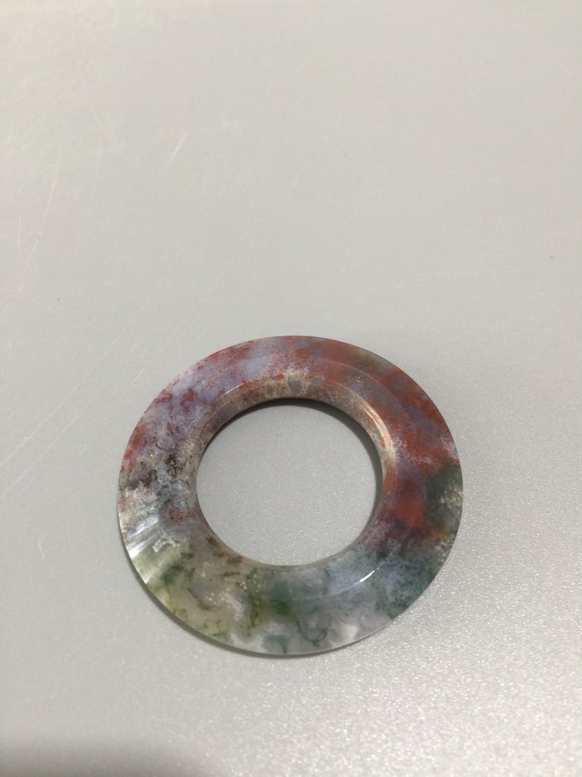 Shuicao Agate Lucky Ring Pendnat - 2