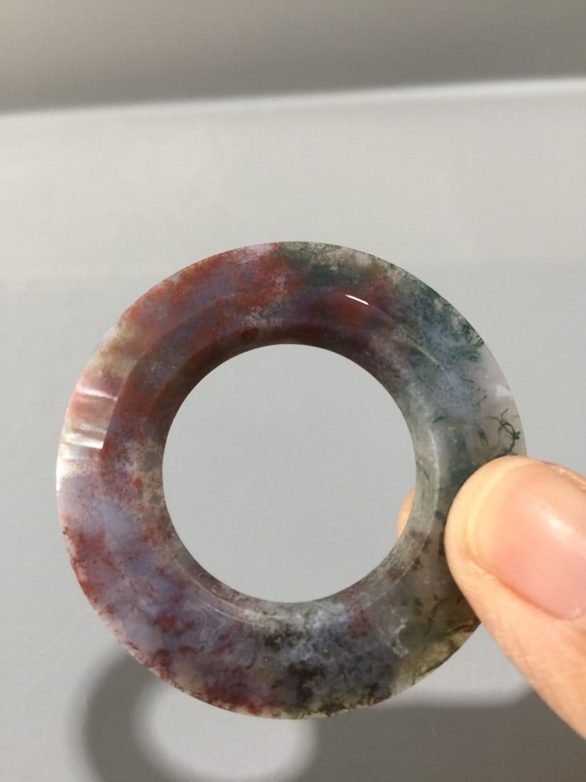 Shuicao Agate Lucky Ring Pendnat - 7
