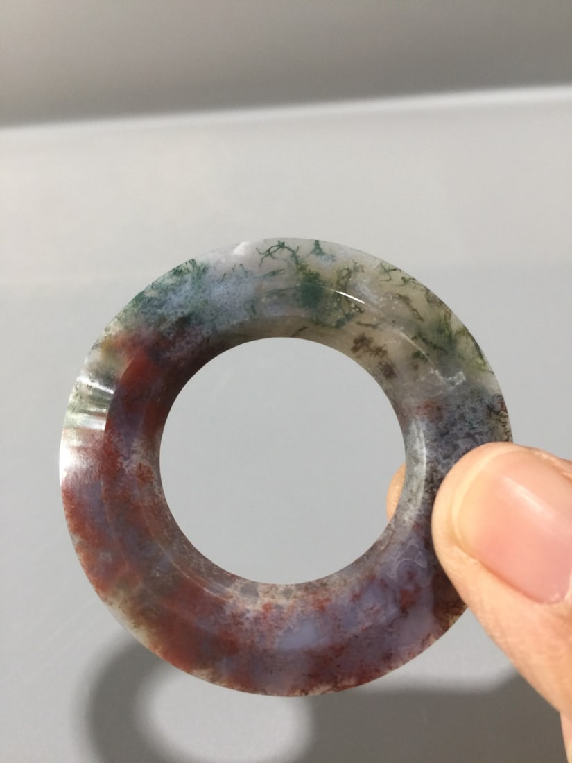 Shuicao Agate Lucky Ring Pendnat - 8