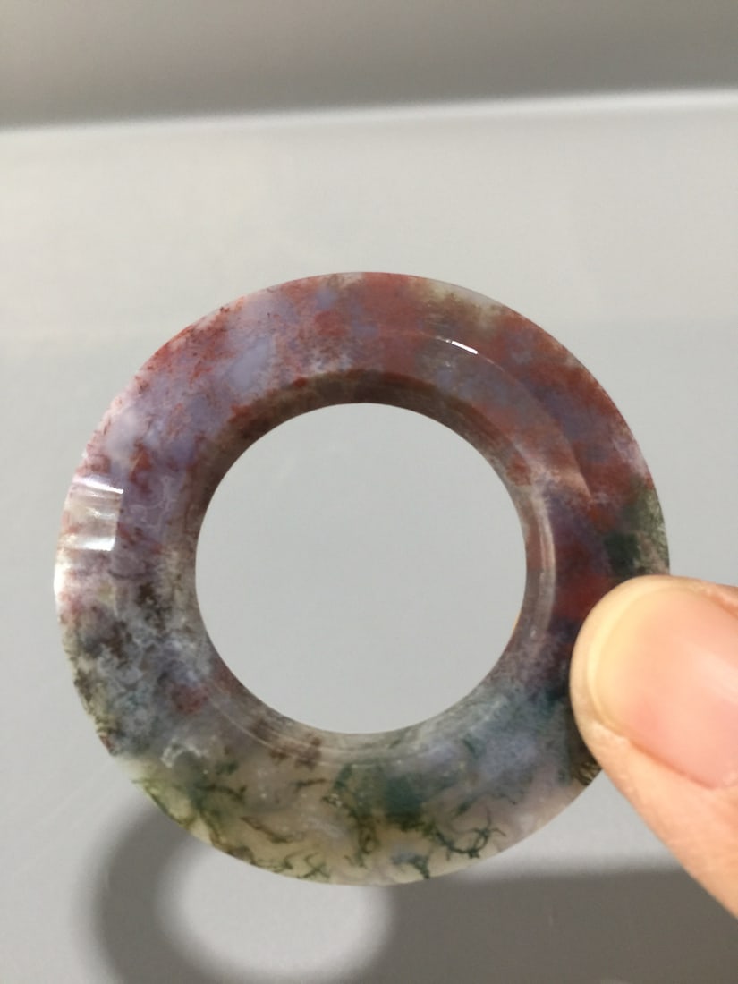 Shuicao Agate Lucky Ring Pendnat - 9
