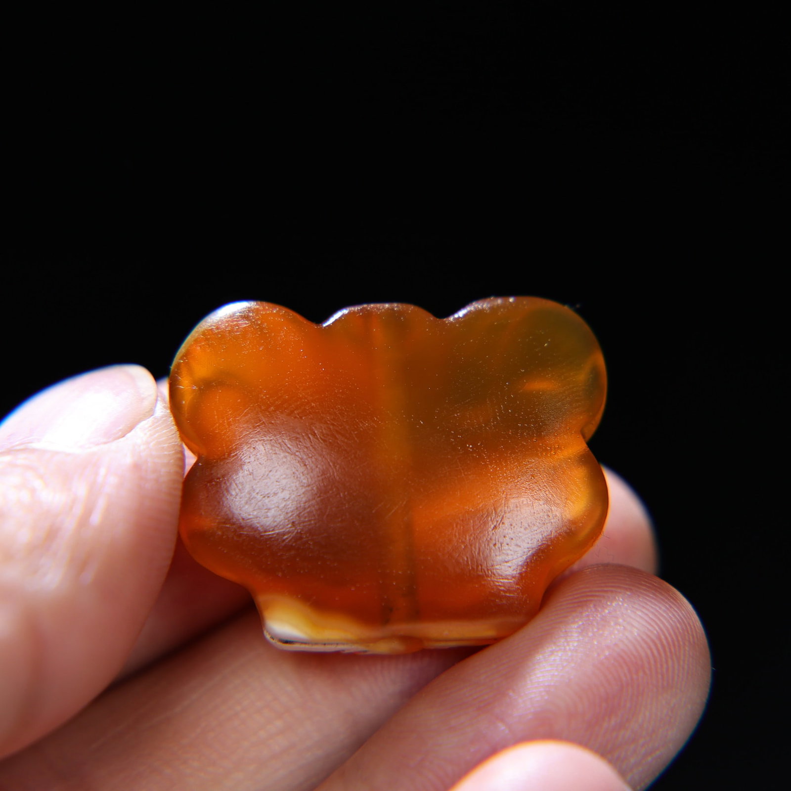 Agate Hand-Carved Pendant w Tiger - 3