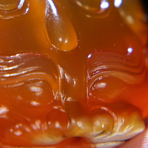 Agate Hand-Carved Pendant w Tiger - 4