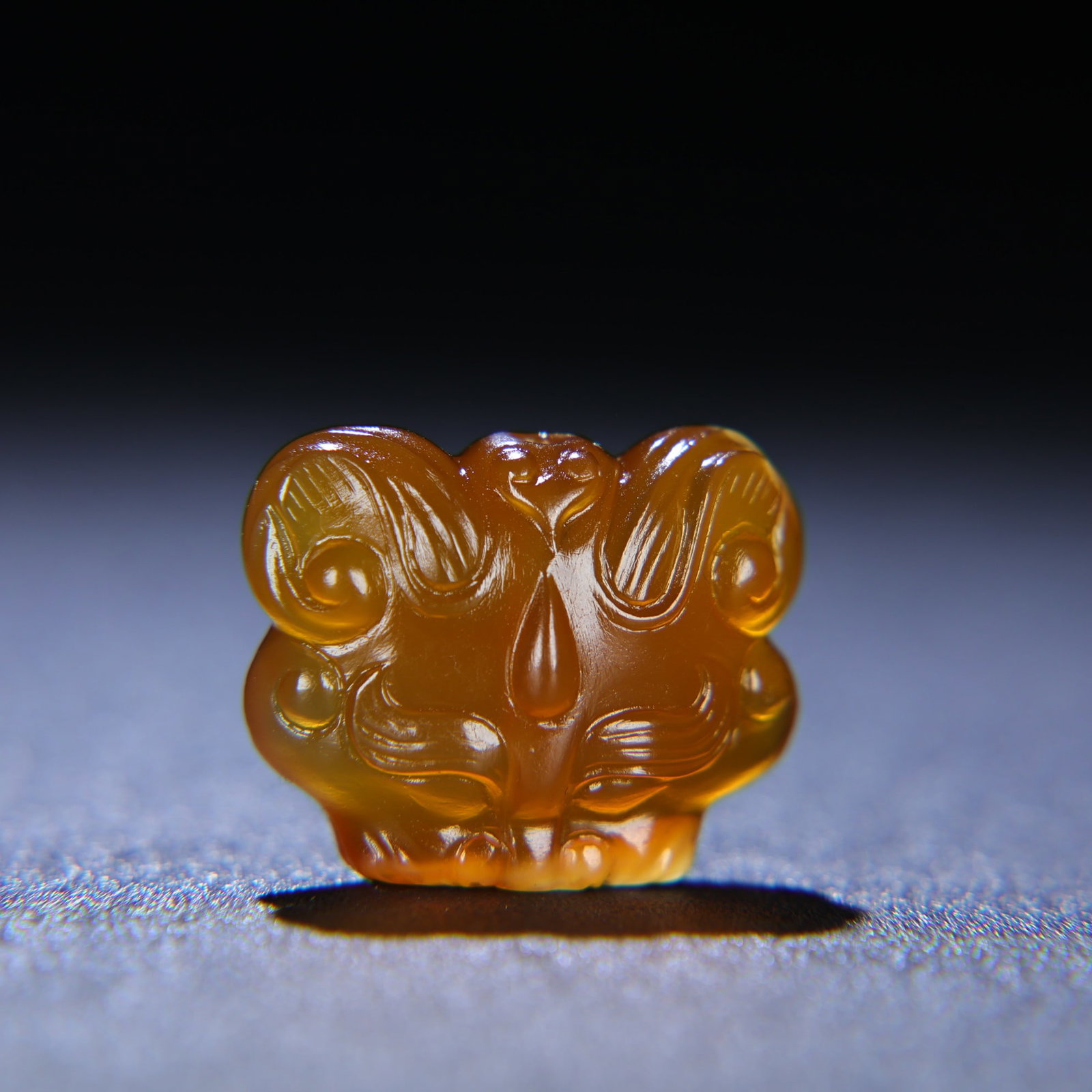 Agate Hand-Carved Pendant w Tiger - 6
