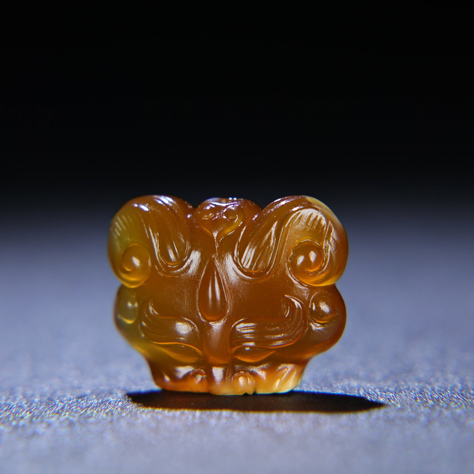 Agate Hand-Carved Pendant w Tiger - 7
