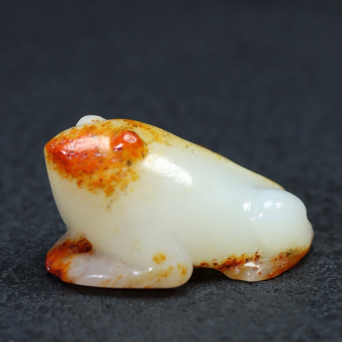 Vintage Hetian Jade Hand-Carved Pendant w Frog - 2