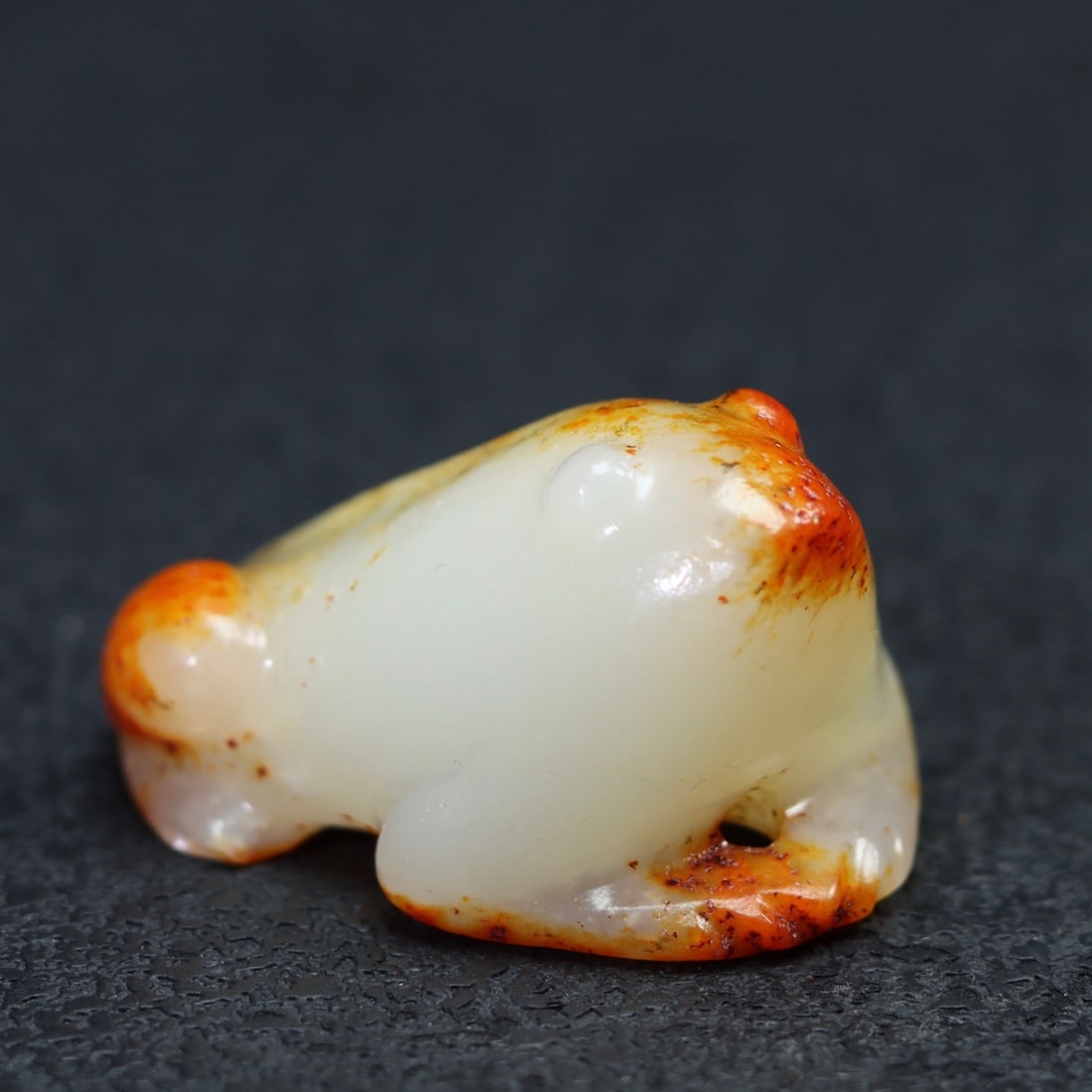 Vintage Hetian Jade Hand-Carved Pendant w Frog - 3