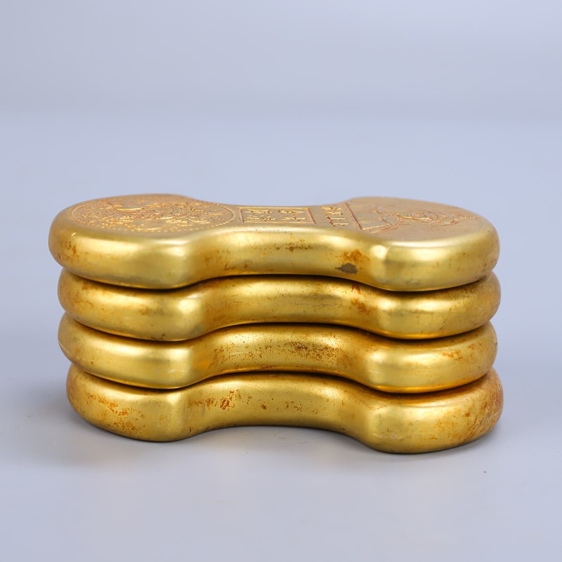 A Set Four Gold Ingot - 5