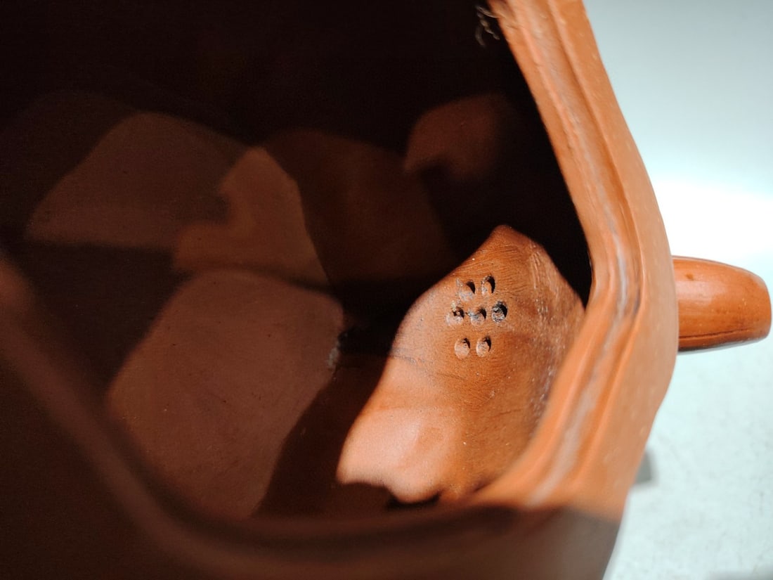 Vintage Yixing Zisha Clay Teapot w Plum Flower & Magpie - 8