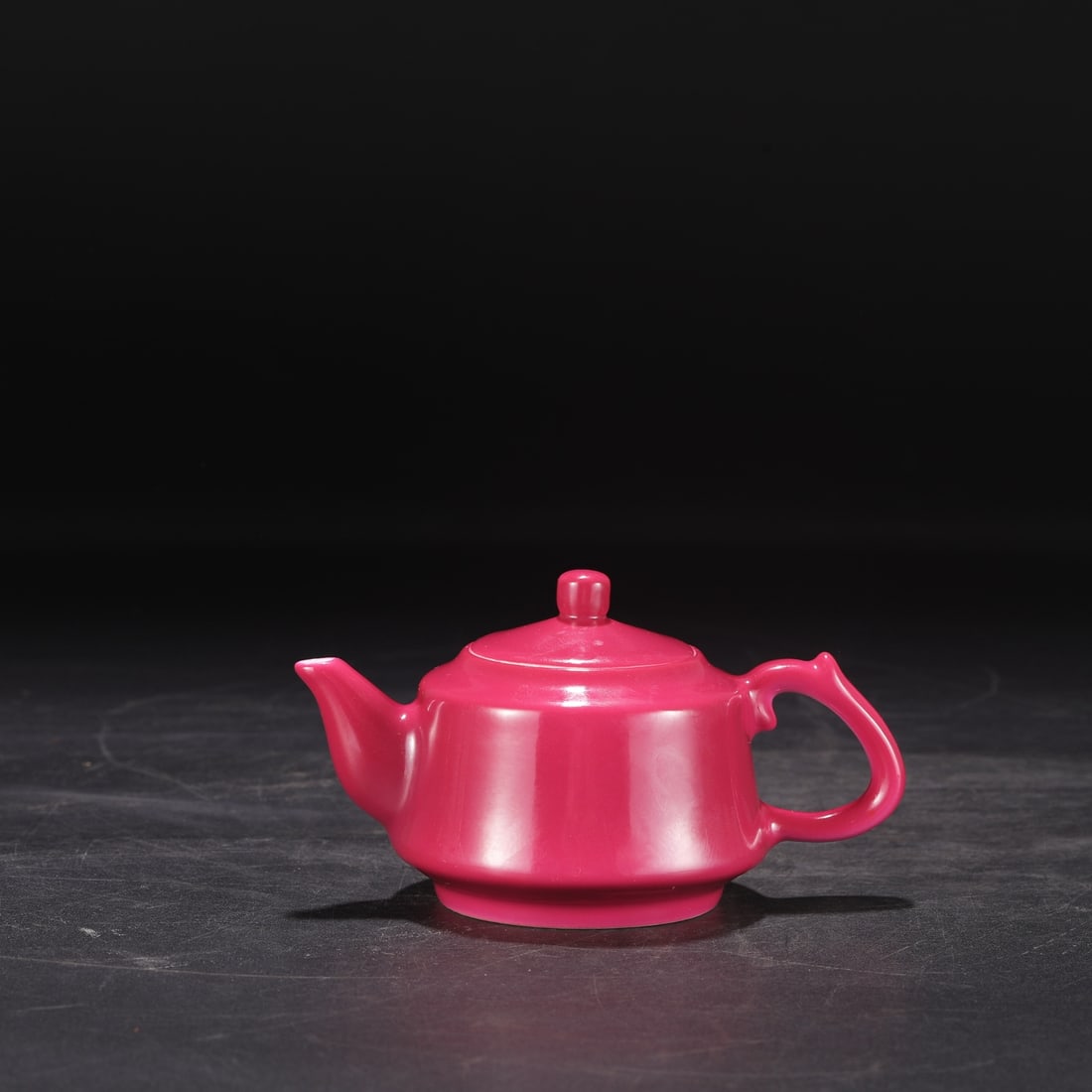 Porcelain Teapot Rouge Red Glaze w Qing Dynasty Yongzheng Mark - 2