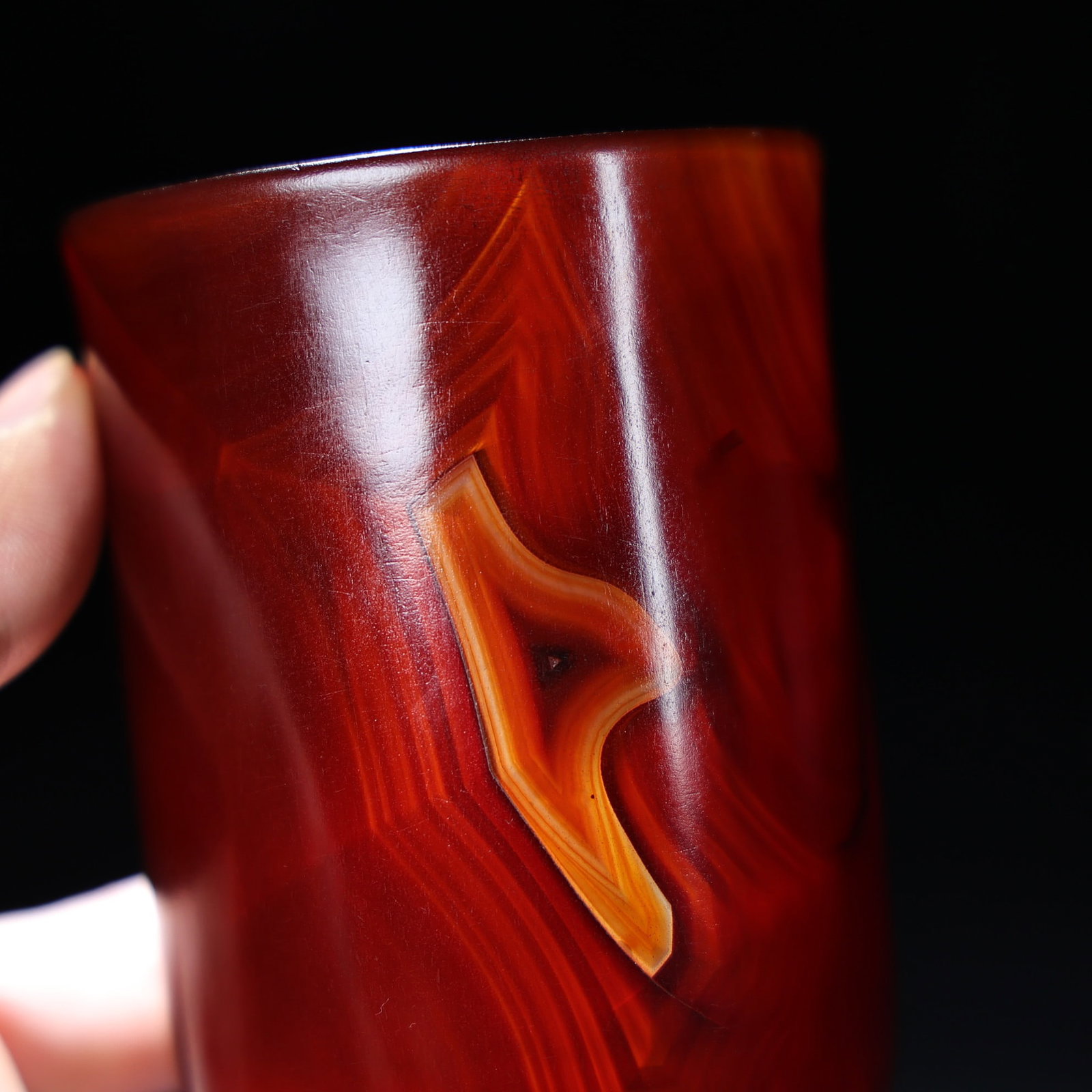 Natural Red Agate Win Cup - 3