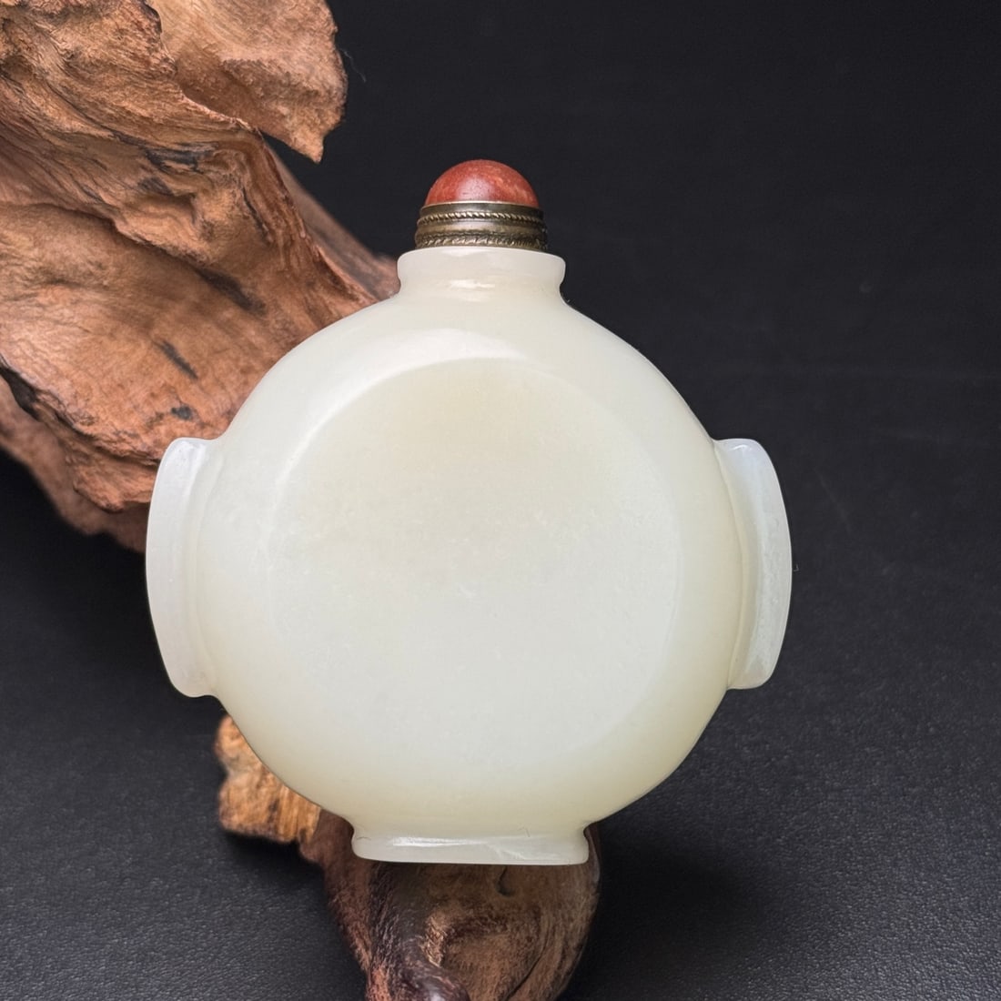 Natural Hetian Jade Snuff Bottle: Title: Natural Hetian Jade Snuff Bottle Origin: Chinese Date/Period: After1920 Materials: Hetian Jade Dimensions: 63 x 57 x 25 (mm) 2.48 x 2.24 x 0.98 (inches) Weight: 0.20 lbs/ 93 g Reserve: $599.00 