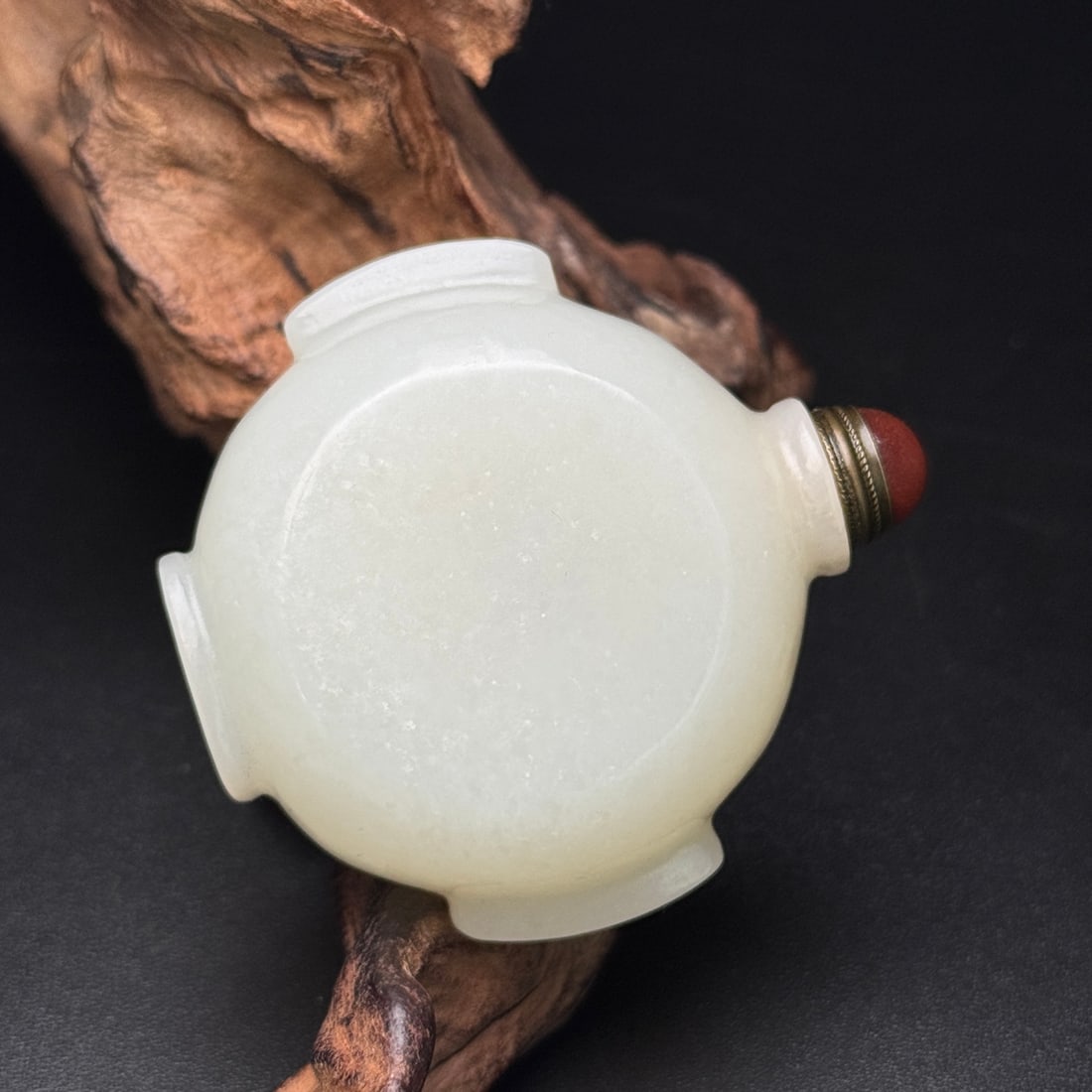 Natural Hetian Jade Snuff Bottle - 2