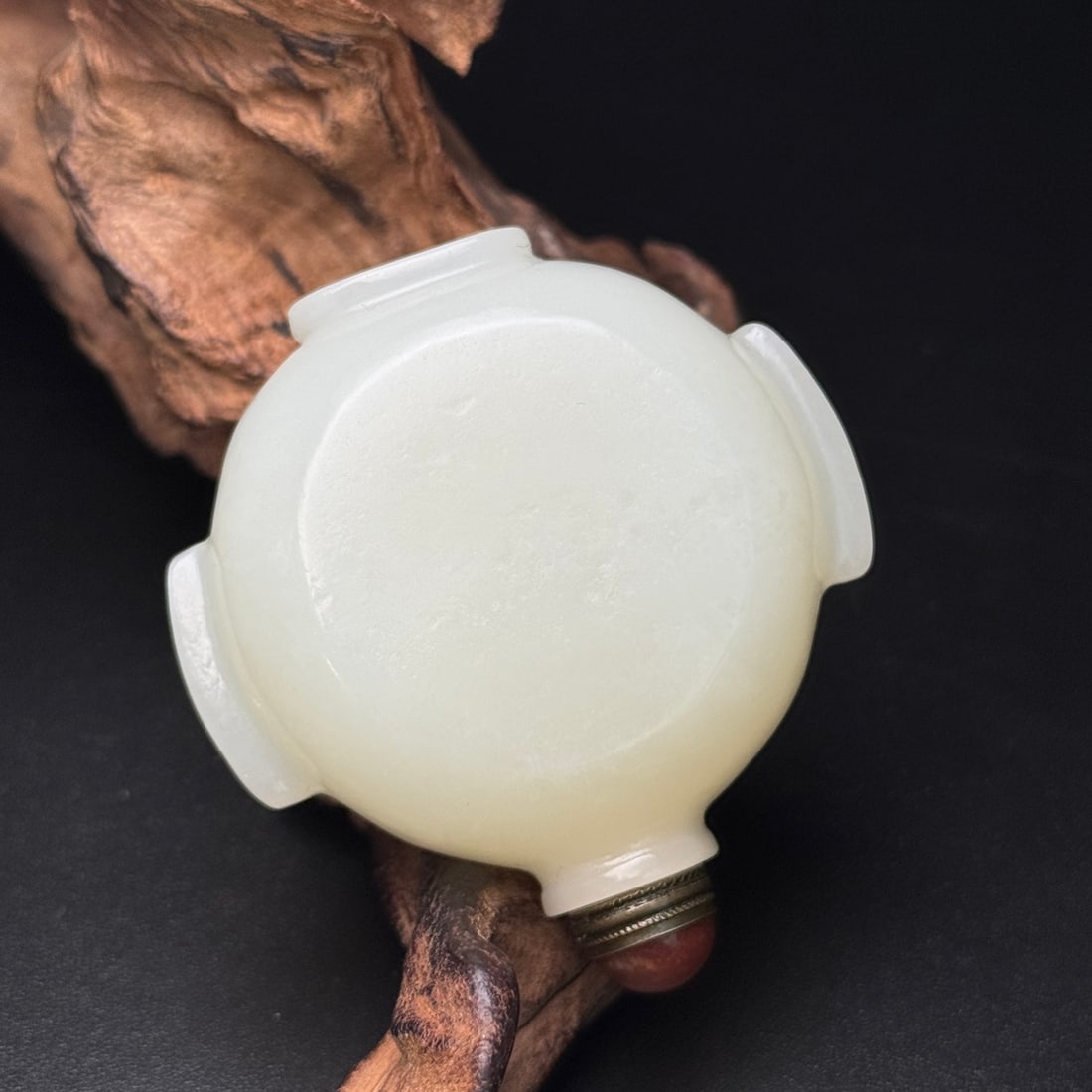 Natural Hetian Jade Snuff Bottle - 3