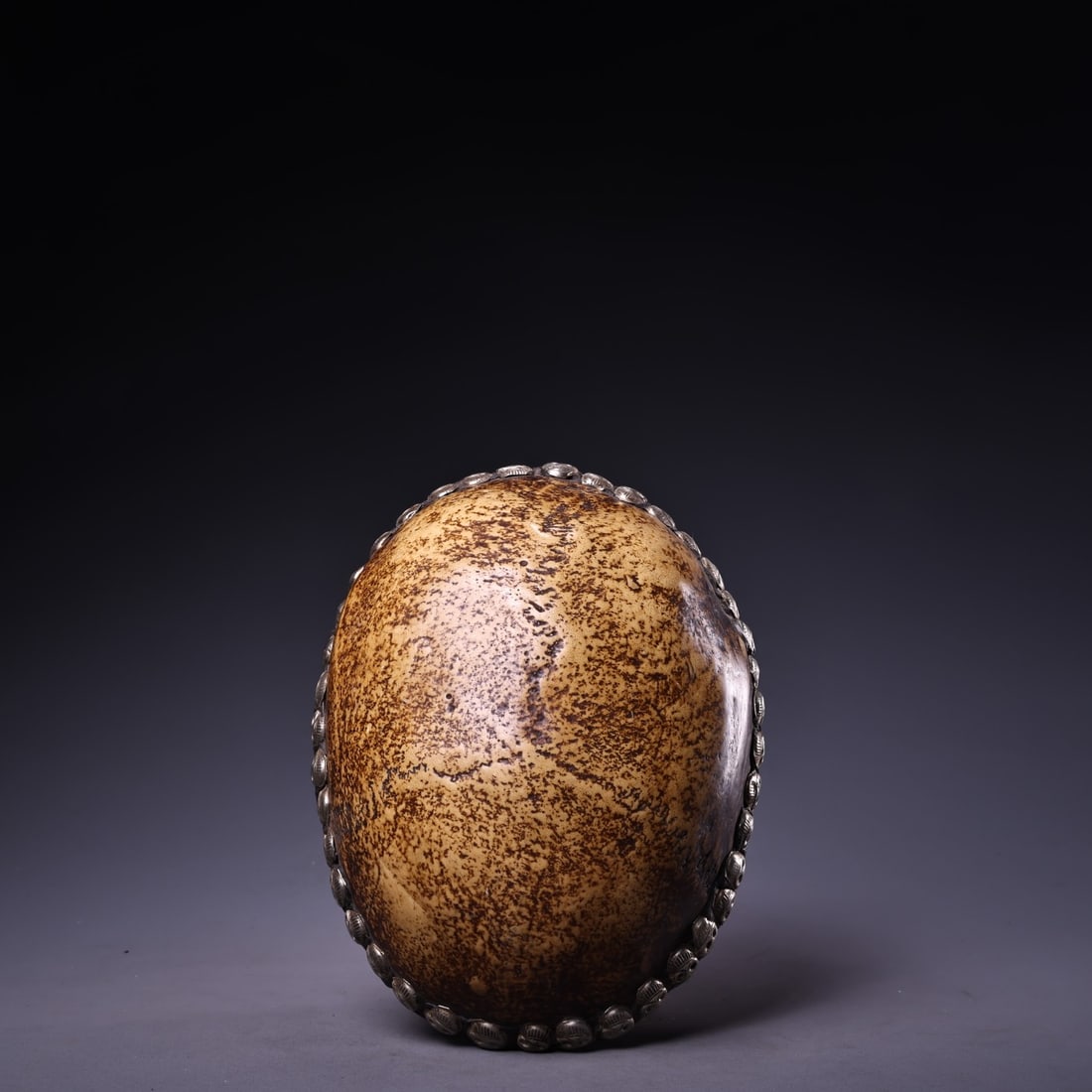 Tibetan Buddhism Pure Silver & Gabbra Bone Bowl (1 of 9)
