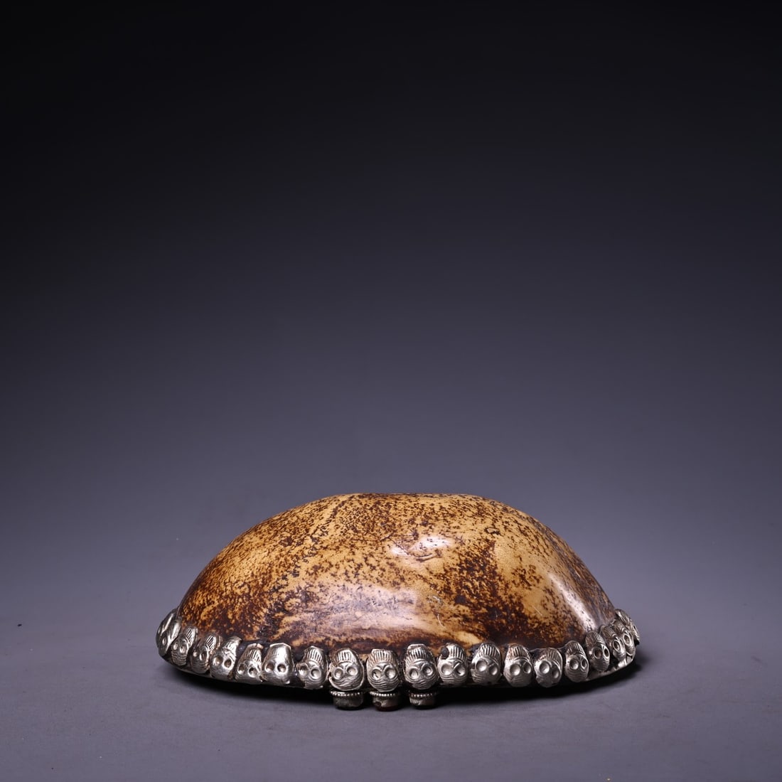 Tibetan Buddhism Pure Silver & Gabbra Bone Bowl - 3