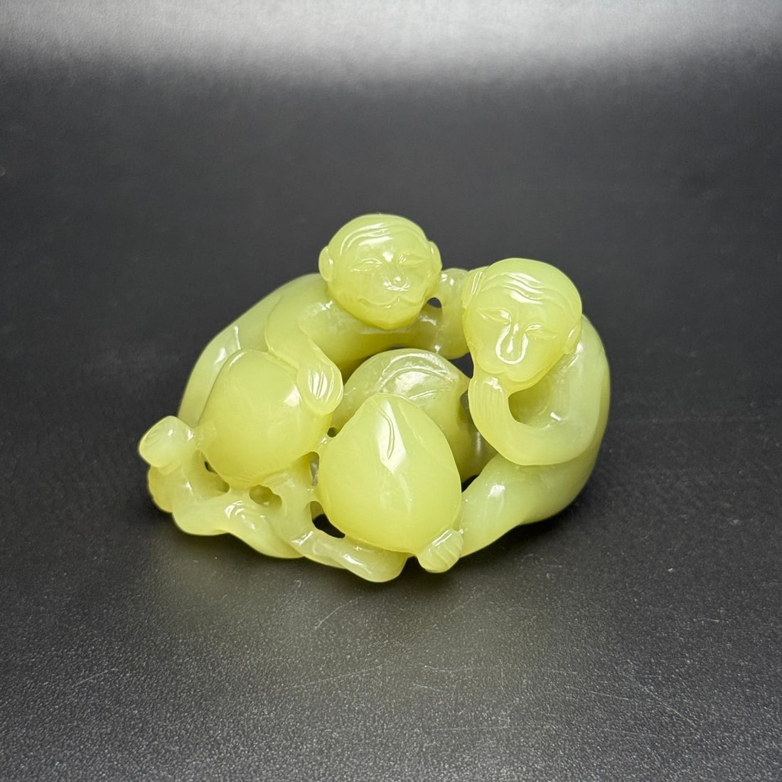 Natural Hetian Jade Hand-Carved Pendant w Monkey (1 of 9)