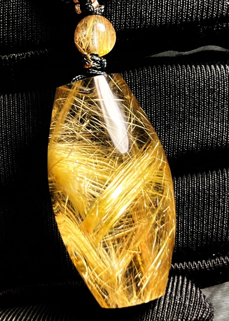 Rutilated Quartz Lucky Pendant - 2