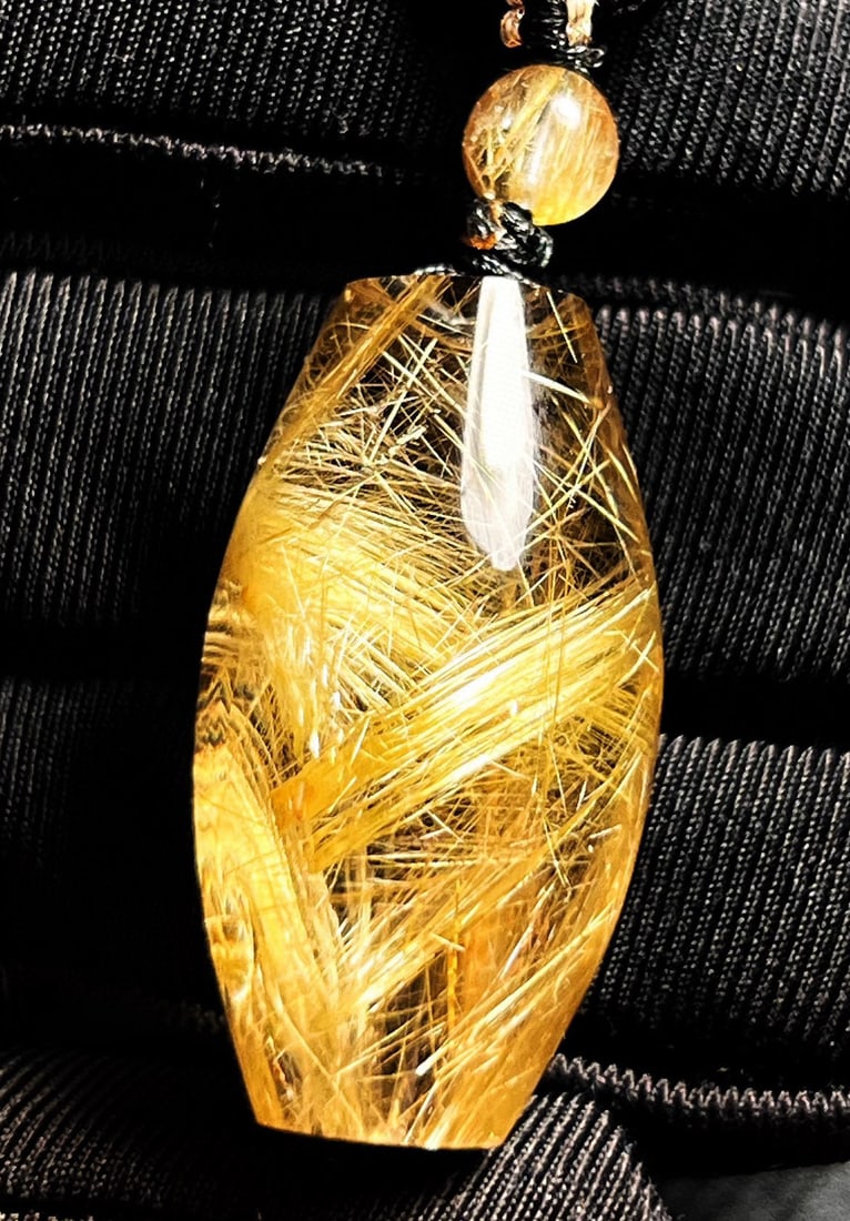 Rutilated Quartz Lucky Pendant - 3