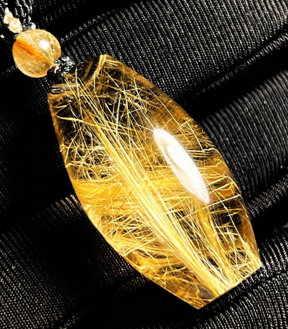 Rutilated Quartz Lucky Pendant - 4