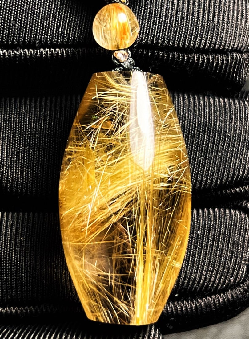 Rutilated Quartz Lucky Pendant - 5