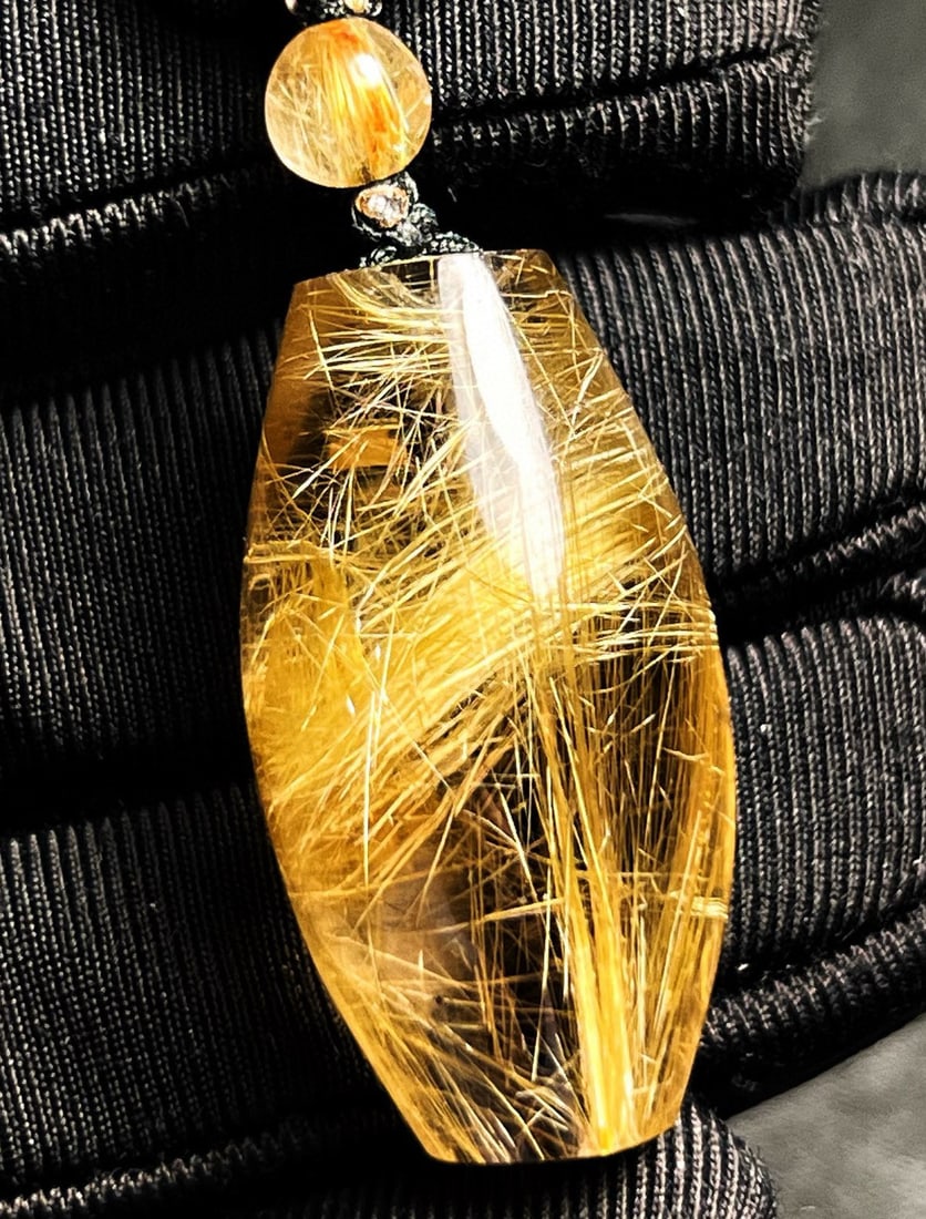 Rutilated Quartz Lucky Pendant - 6