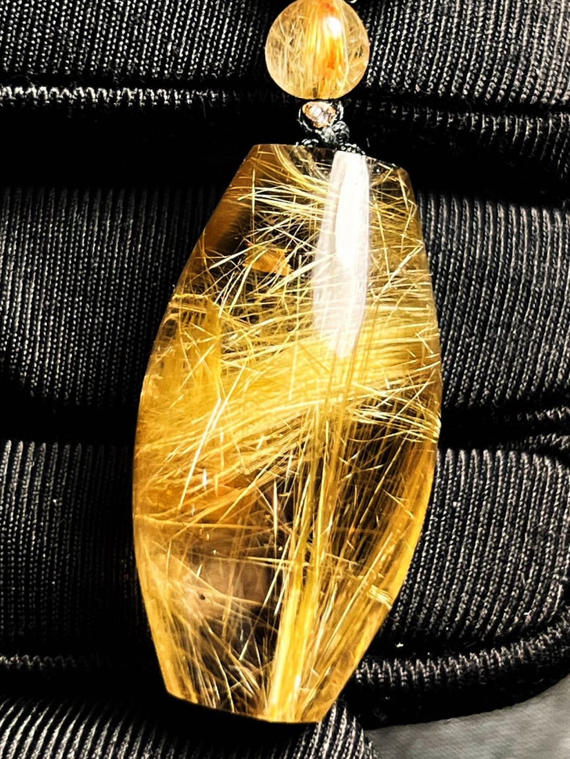 Rutilated Quartz Lucky Pendant - 7