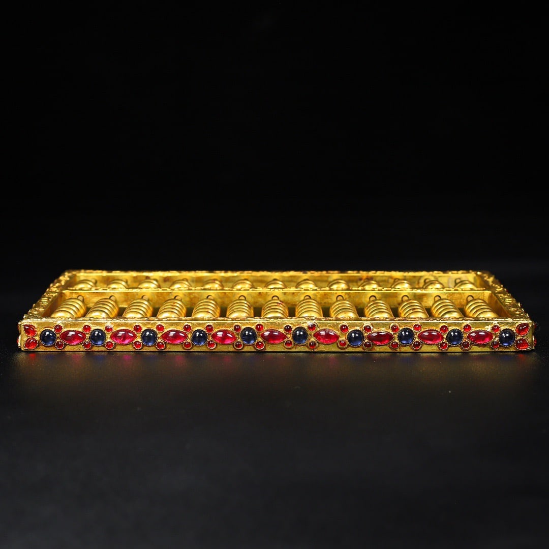 Vintage Gilt Gold Copper Abacus - 6