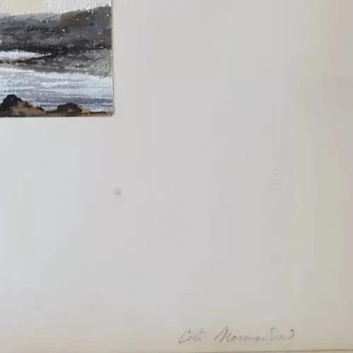 Antique Ink Original Drawing Maritime Landscape, Seascape - 7