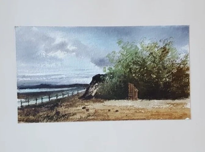 Antique Ink Original Drawing Landscape, Forest and Seaview Artwork: Ink on paper 21 x 13 cm Reserve: $80.00 Shipping: Domestic: Flat-rate of $19.00 to anywhere within the contiguous U.S. International: Foreign shipping rates are determined by destination. Internationa