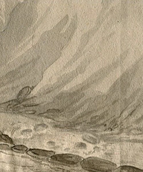 Antique Original Landscape Gorges Ollioules, Mountain, Marseille, Toulon 1850 - 2