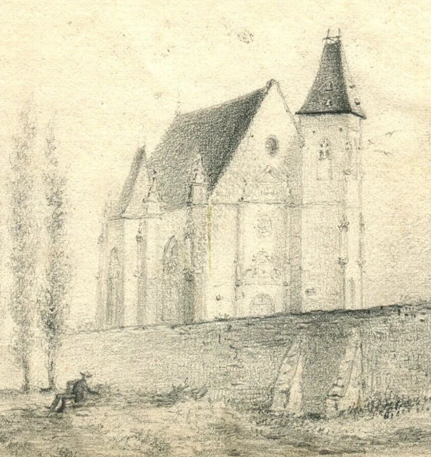 19th century Loigny Landscape Church People Drawing Antique Pencil Original: Pencil on paper 15,5 x 22 cm / 6.10 x 8.66 inches stains, small holes Reserve: $50.00 Shipping: Domestic: Flat-rate of $19.00 to anywhere within the contiguous U.S. International: Foreign shipping rat