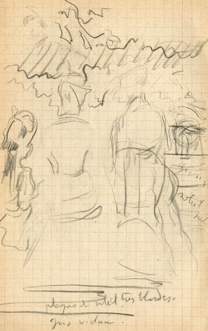 Sketch Elegant Woman Drawing Antique Pencil Original: Pencil on paper 14,5 x 8,5 cm / 5.70 x 3.34 inches stains, folds Reserve: $50.00 Shipping: Domestic: Flat-rate of $19.00 to anywhere within the contiguous U.S. International: Foreign shipping rates